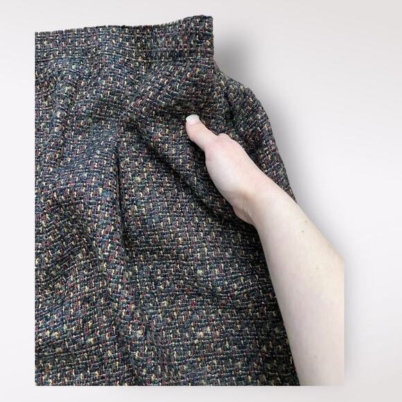 Bleyle Vintage Mohair Wool Tweed Mini Skirt Size 10 Petite Multicolor Fall Boho - Picture 9 of 10